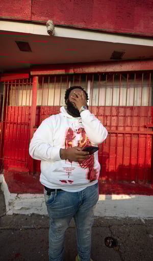 Image of Red Skeleton Hoodie