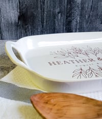 Image 2 of Ceramic Tray Wedding or Anniversary Gift Oven Safe