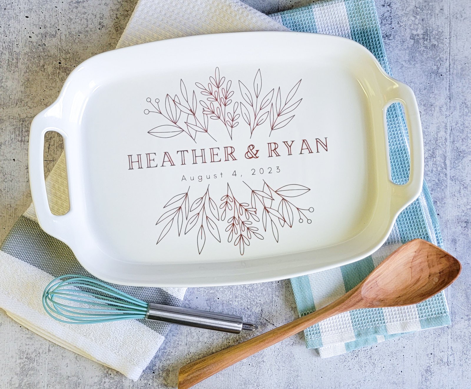 Ceramic Tray Wedding or Anniversary Gift Oven Safe | ArtSmith
