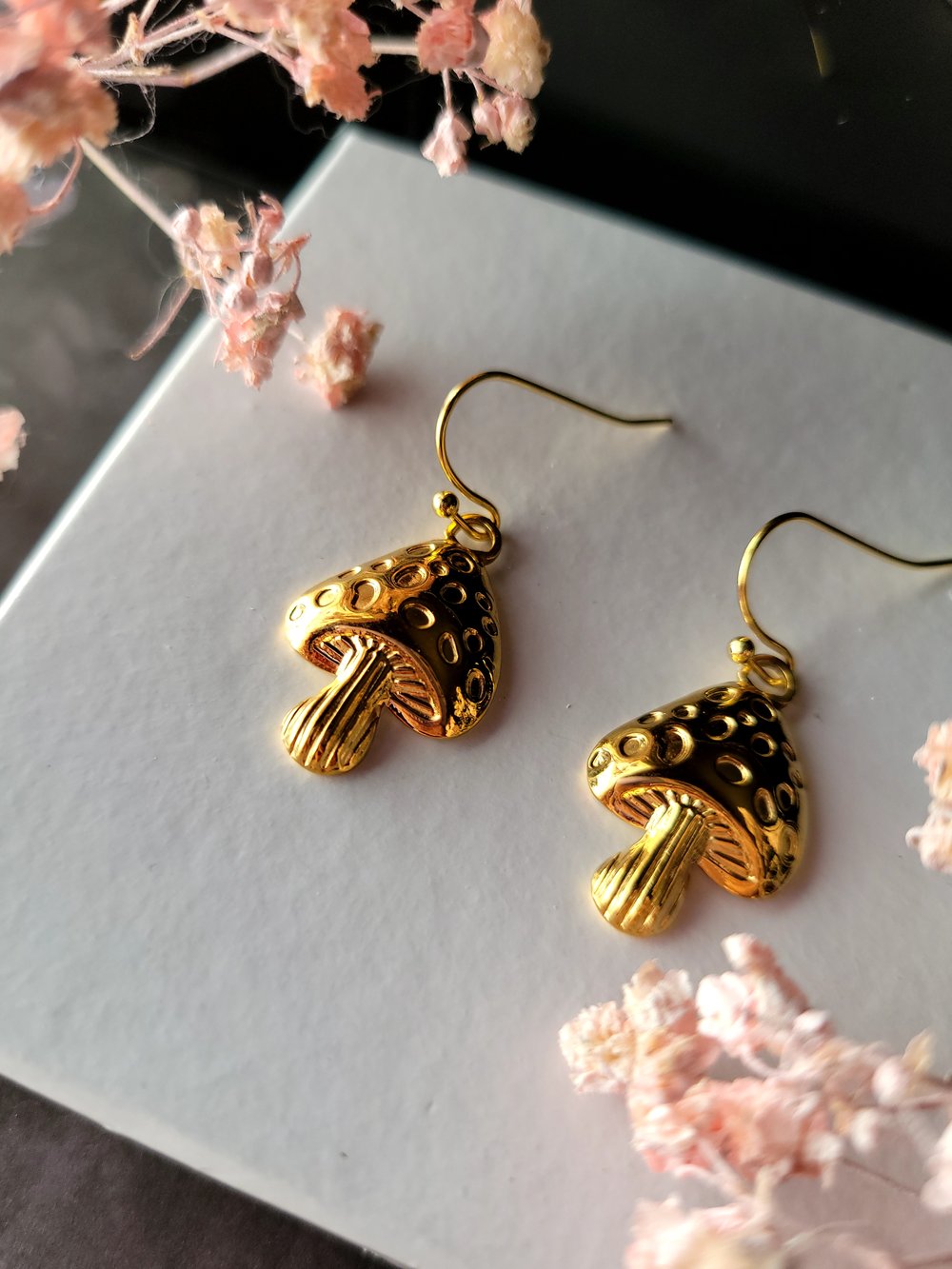 Image of "Mushroom Gold" Earrings