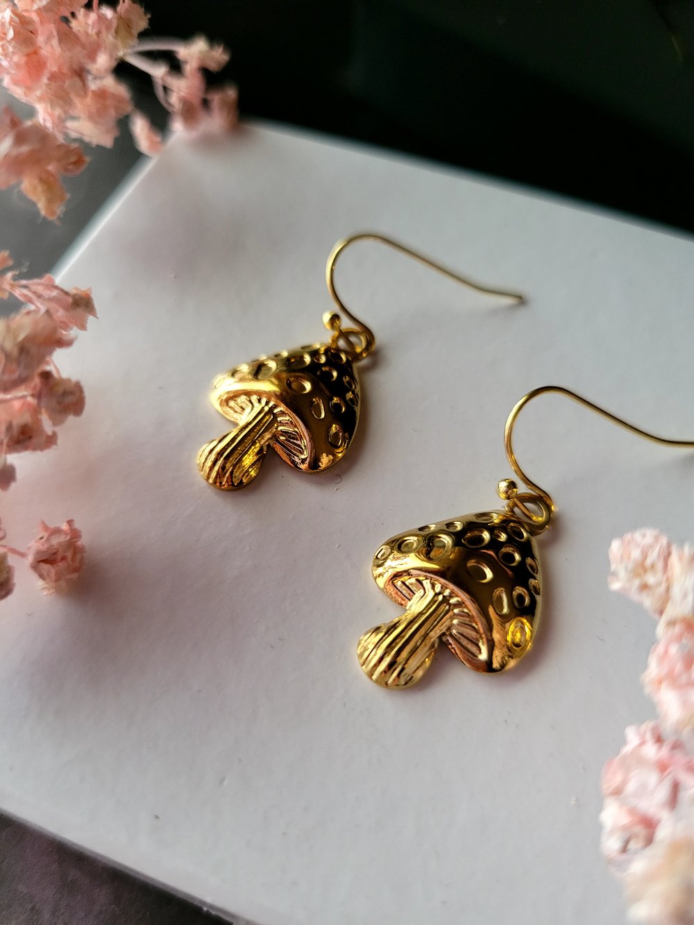 Image of "Mushroom Gold" Earrings