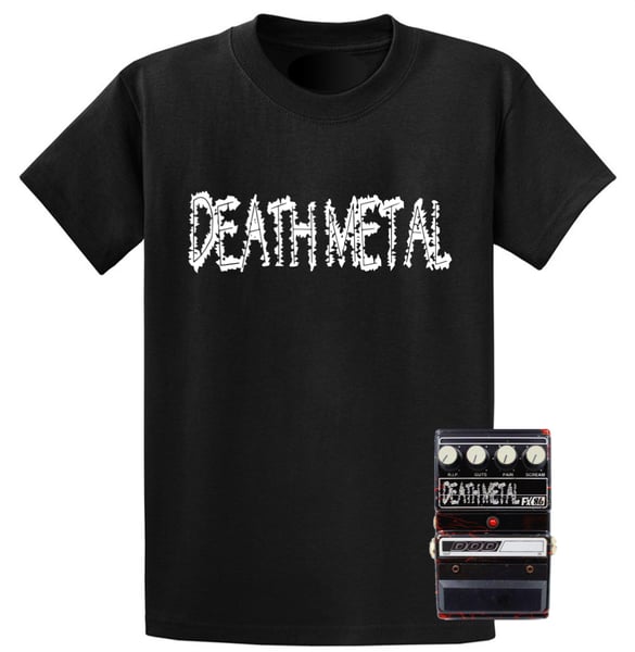 Image of DEATH METAL Tee - Based on the old DOD Death Metal pedal logo