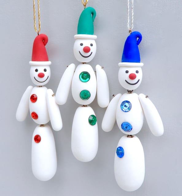 Image of ❤️💙💚Articulated Snowmen with Crystal Buttons💚💙❤️-Web Exclusive Limited Edition