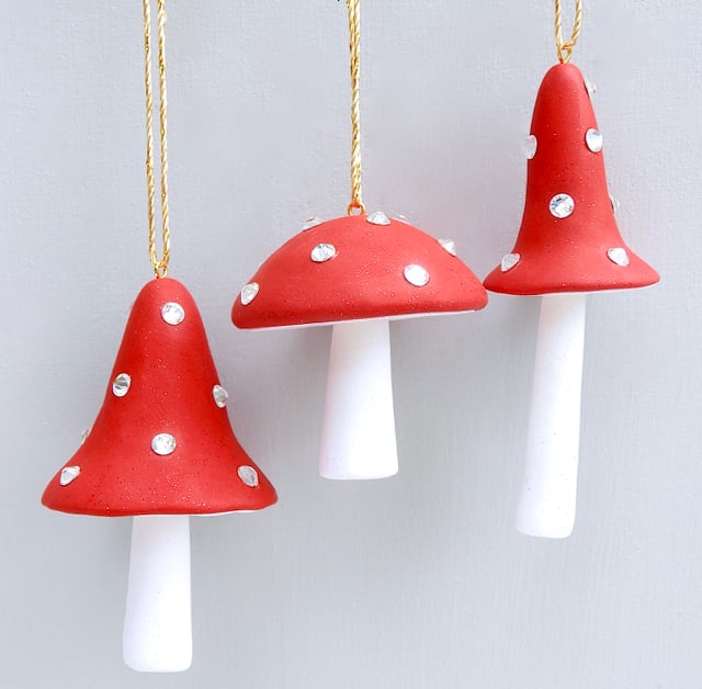 Image of 🍄  Glittery Mushroom with Crystal Accents - 3 Styles to Choose From🍄