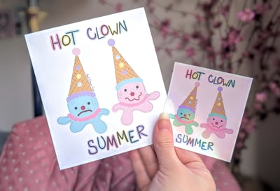 Image of "Hot Clown Summer" Print / Sticker