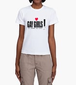Image of Gay Girls Rock - White Logo Tee