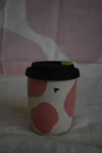 Image 4 of Pink Cowie To Go Thumb Cup - A27 16oz
