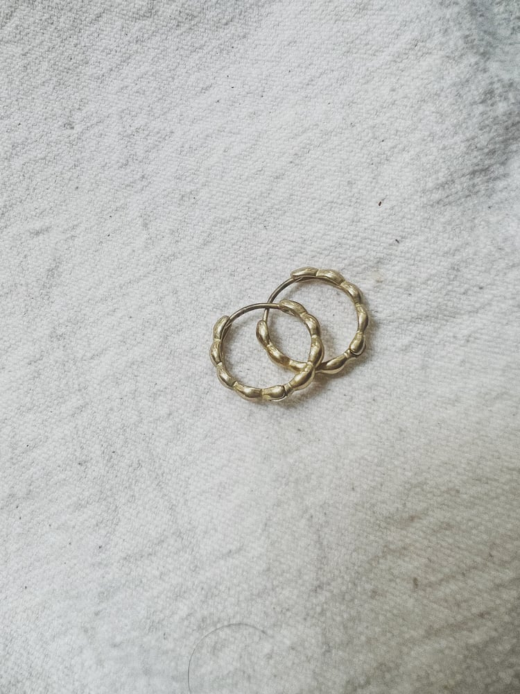 Image of Small Bauble hoop earrings