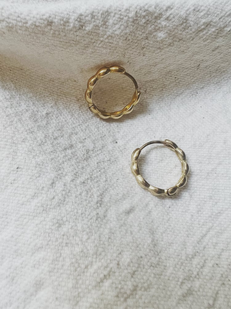 Image of Small Bauble hoop earrings