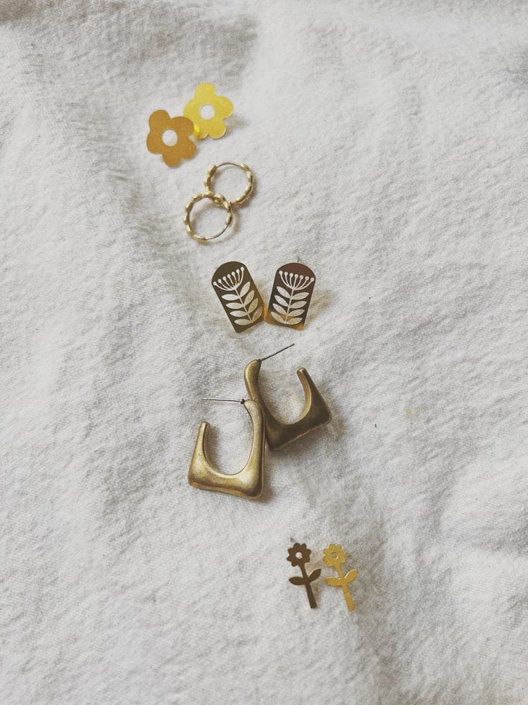 Image of Small Bauble hoop earrings