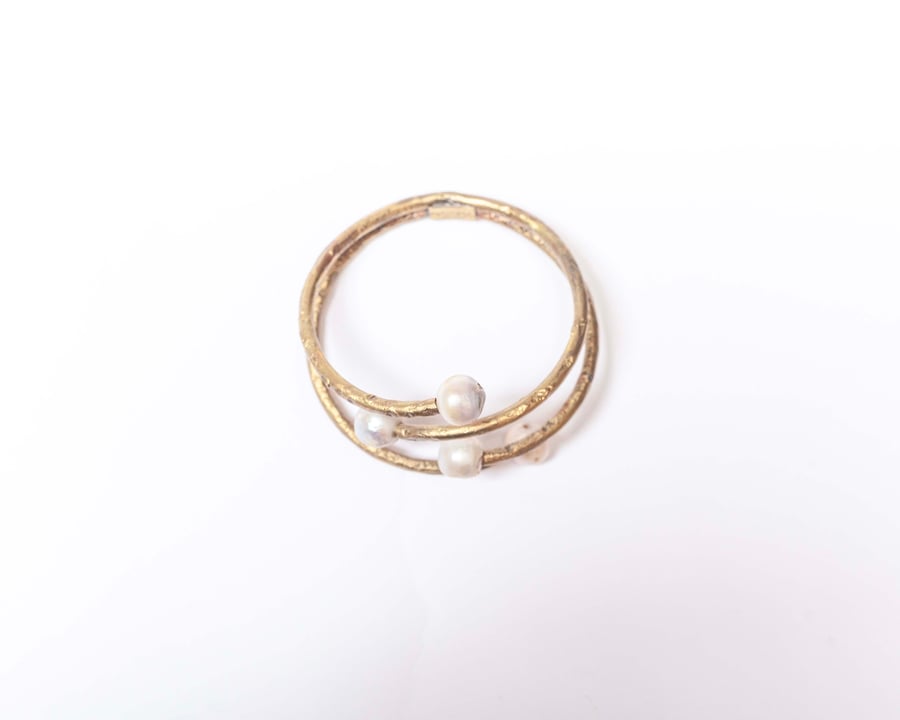 Image of Bracciale Nemesi grande con perle