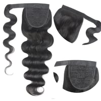 Image 2 of 120g  Cambodian donor Hair Drawstring or Wrap Ponytail for Black Women
