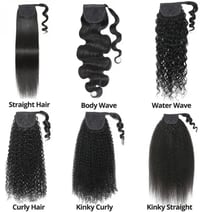 Image 4 of 120g  Cambodian donor Hair Drawstring or Wrap Ponytail for Black Women