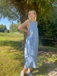 Image 2 of Long Every Dress ~ Cornflower Blue M 