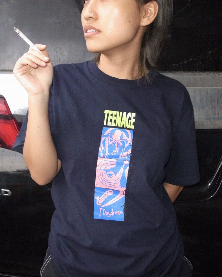 INJECTED WITH A POISON SS TEE (NAVY) BY TEENAGE DAYDREAM Image 5