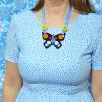 Image 2 of Chunky 1970s Butterfly Necklace
