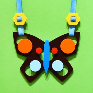 Image of Chunky 1970s Butterfly Necklace
