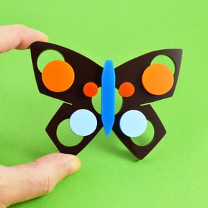 Image of Chunky 1970s Butterfly Brooch