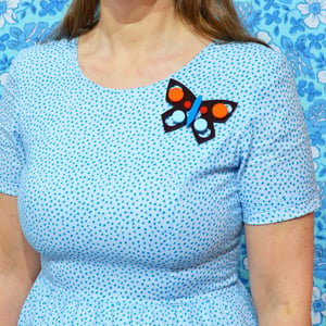 Image of Chunky 1970s Butterfly Brooch