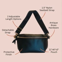 Image 4 of Vinyl Belt Bag | Black