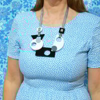 Image 1 of Chunky Monochrome Geo Necklace