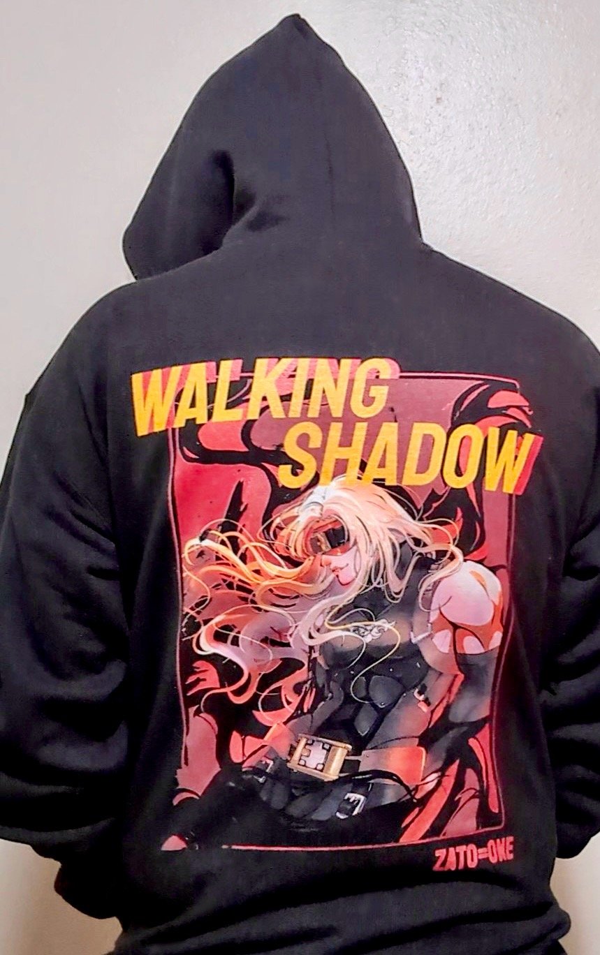 walking shadow zip-up hoodie