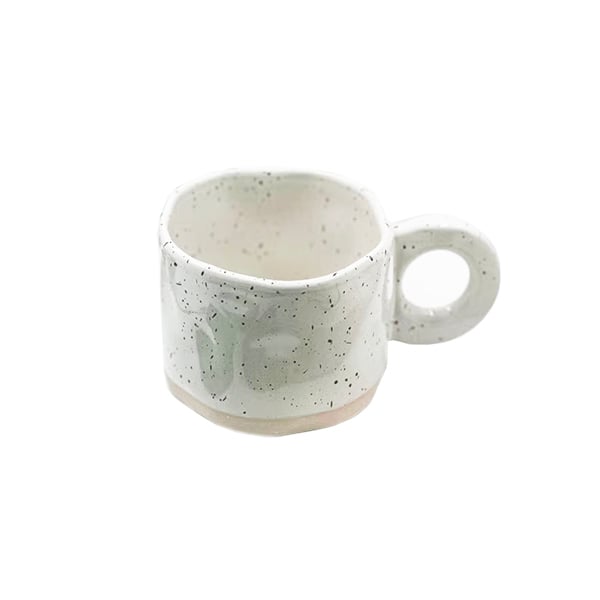 Image of Black and White Speckled Ceramic Mug
