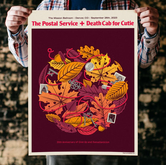Image of The Postal Service and Death Cab for Cutie gigposter - Denver Night 1