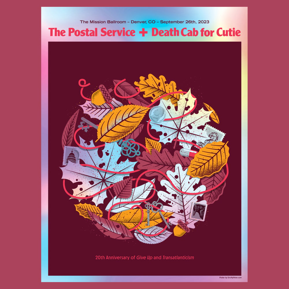 Image of The Postal Service and Death Cab for Cutie gigposter - Denver Night 1
