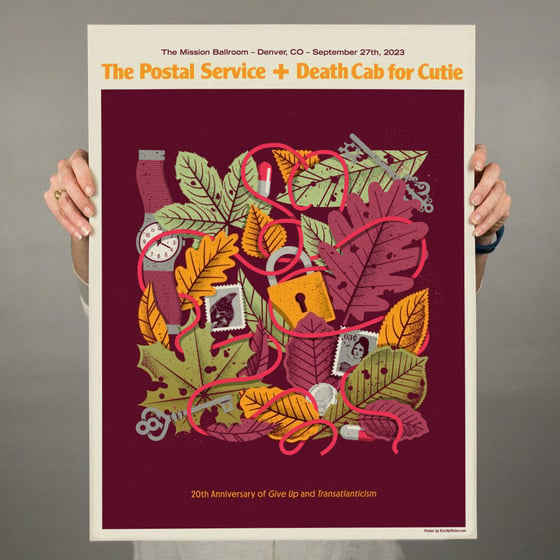 Image of The Postal Service and Death Cab for Cutie gigposter - Denver Night 2