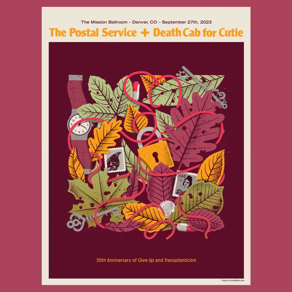 Image of The Postal Service and Death Cab for Cutie gigposter - Denver Night 2