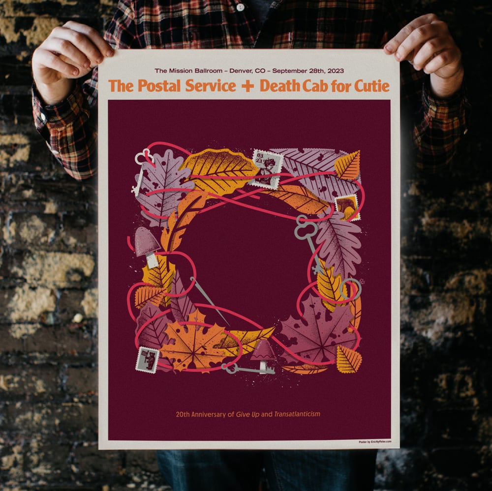 Image of The Postal Service and Death Cab for Cutie gigposter - Denver Night 3