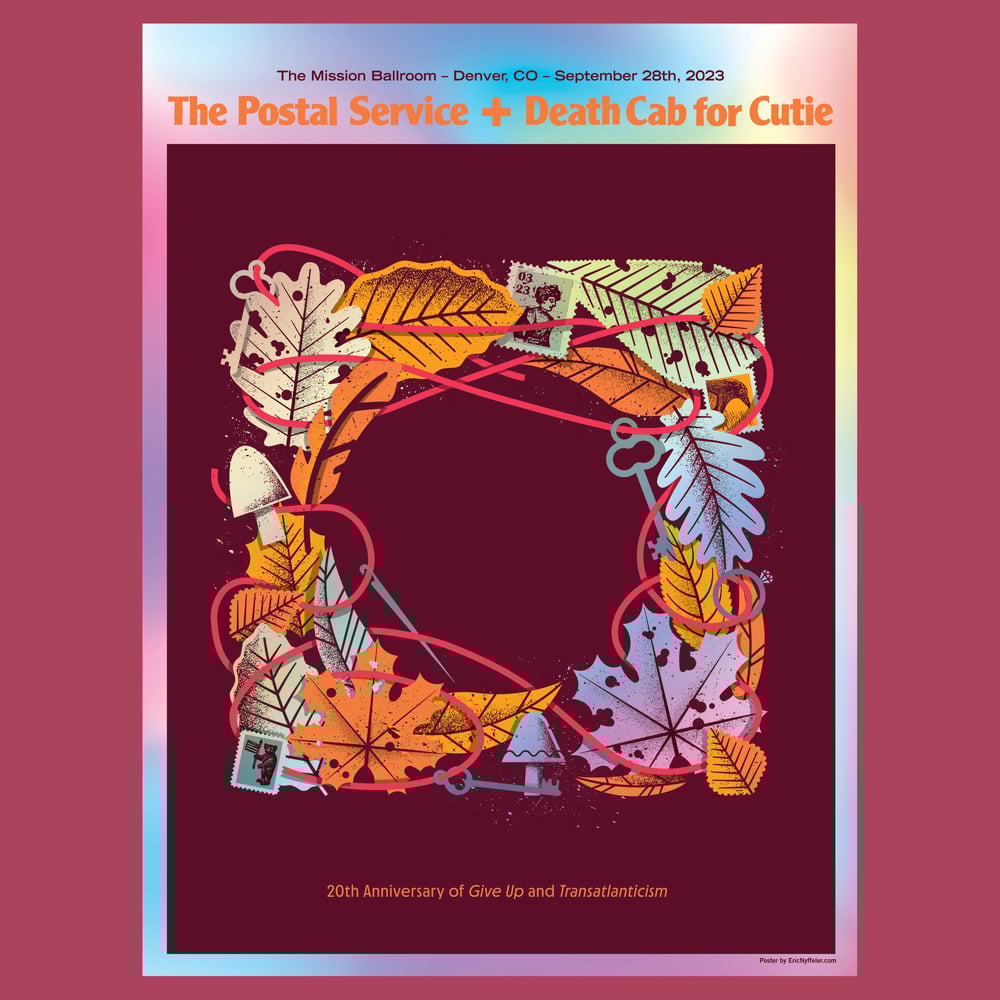 Image of The Postal Service and Death Cab for Cutie gigposter - Denver Night 3