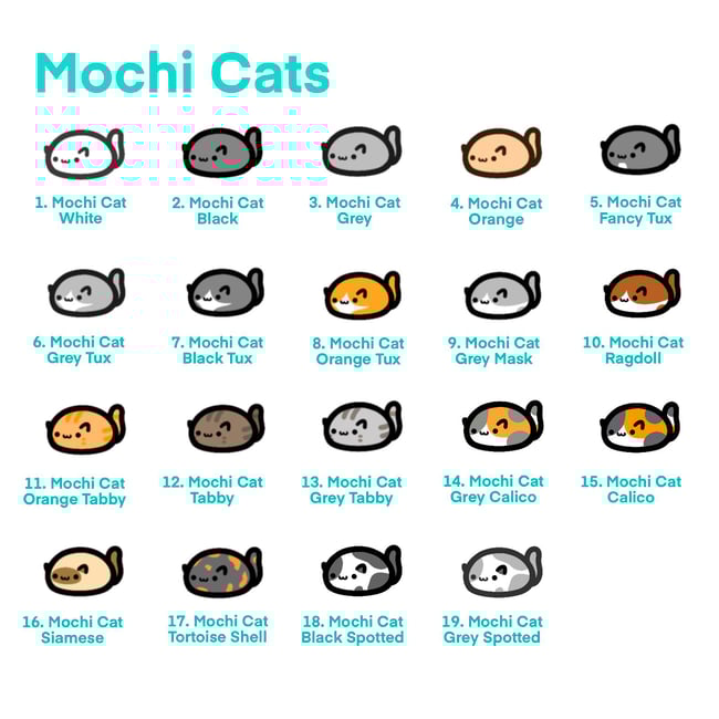 Mochi Cats Mini Pins