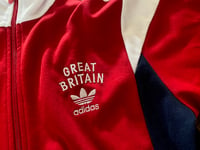 Image of adidas Originals Team GB 2012 Track Jacket Red and White Size Medium 