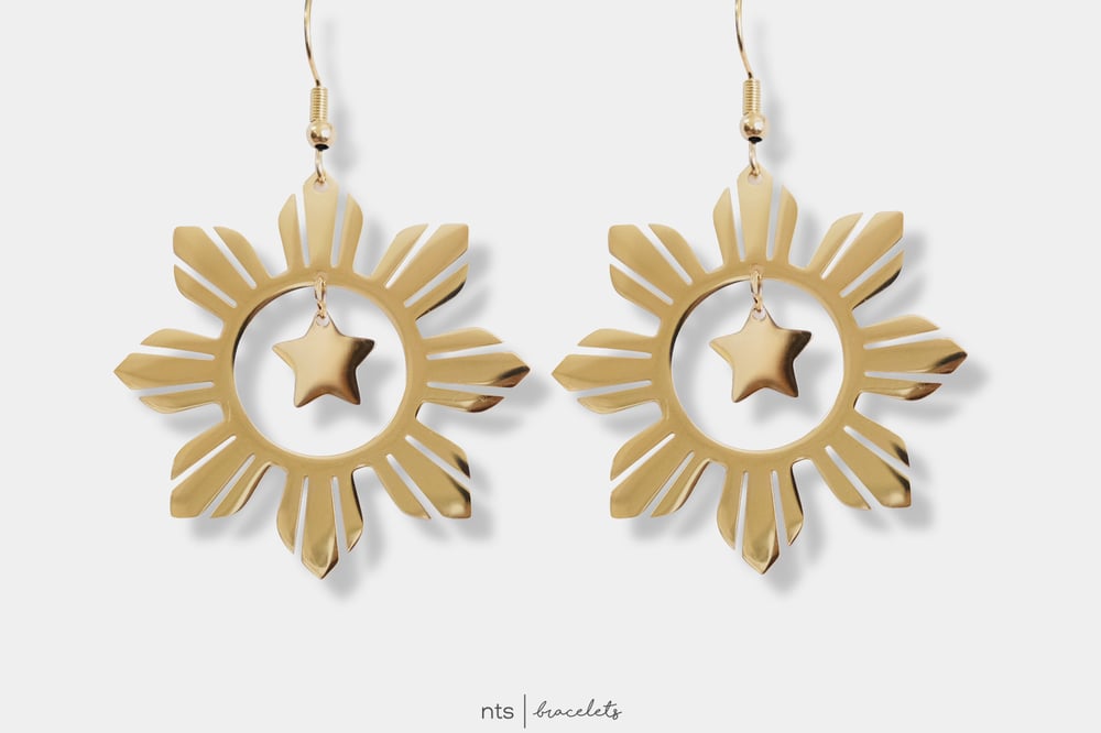 Image of LARGE ARRAW/SUN EARRINGS ( Limited Edition + Gold)