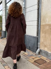 Image 2 of Ella kjole i brun fløjl (xs-xxl)