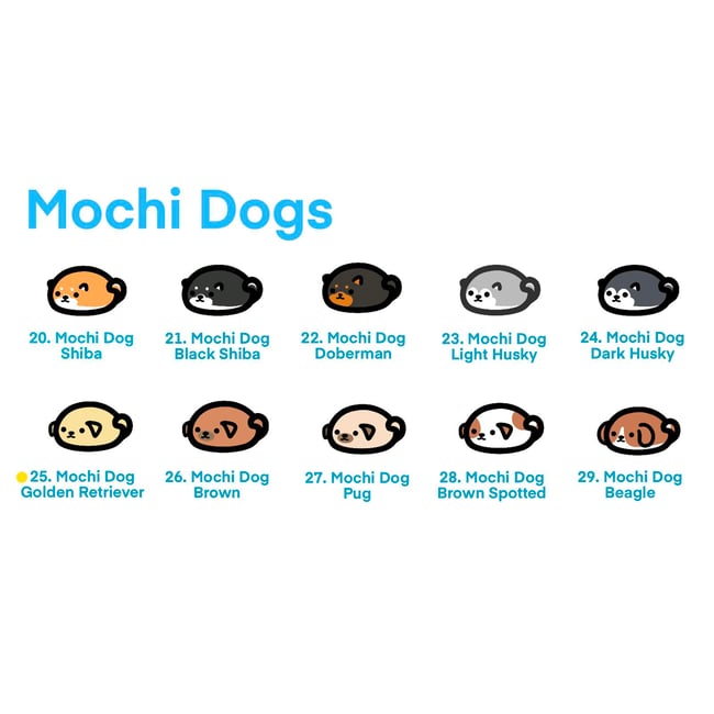 Mochi Dogs Mini Pins