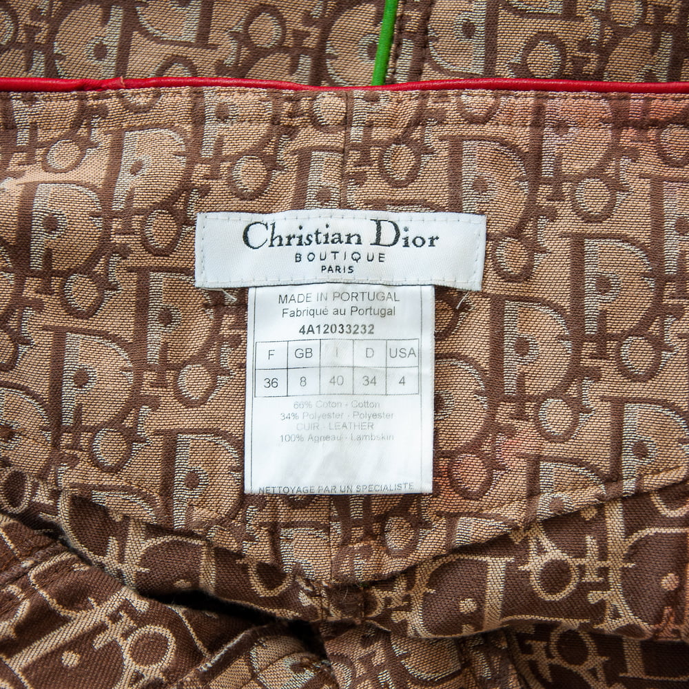 Image of Christian Dior 2004 Rasta Monogram Mini Skirt