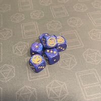 PlayEDH Lustrous Purple/Gold Dice