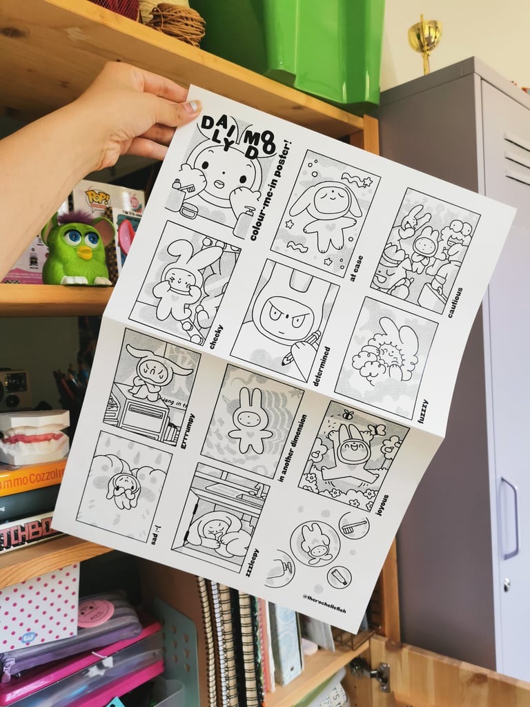 ‘Daily Mood’ Colouring Poster Image 4