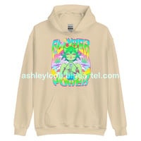 Image 2 of Flower Power Weed Cat Hoodie