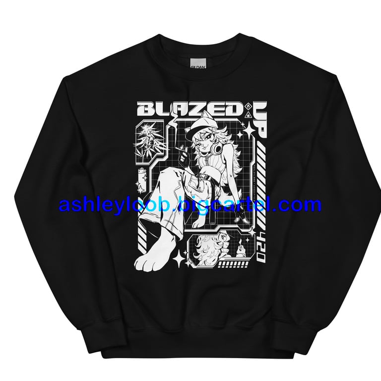 Blazed Up Weed Cat Sweatshirt