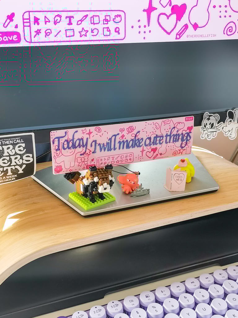 ‘Today I Will Make Cute Things' Bumper Sticker Image 2