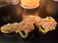 Image 2 of  Silver Fumed Pink Glass Pipe