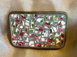 Image of 'Spring Blossoms' Arabesque 361 Mosaic Belt Buckle