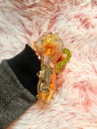 Image 4 of  Silver Fumed Pink Glass Pipe