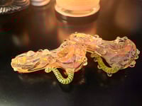 Image 5 of  Silver Fumed Pink Glass Pipe