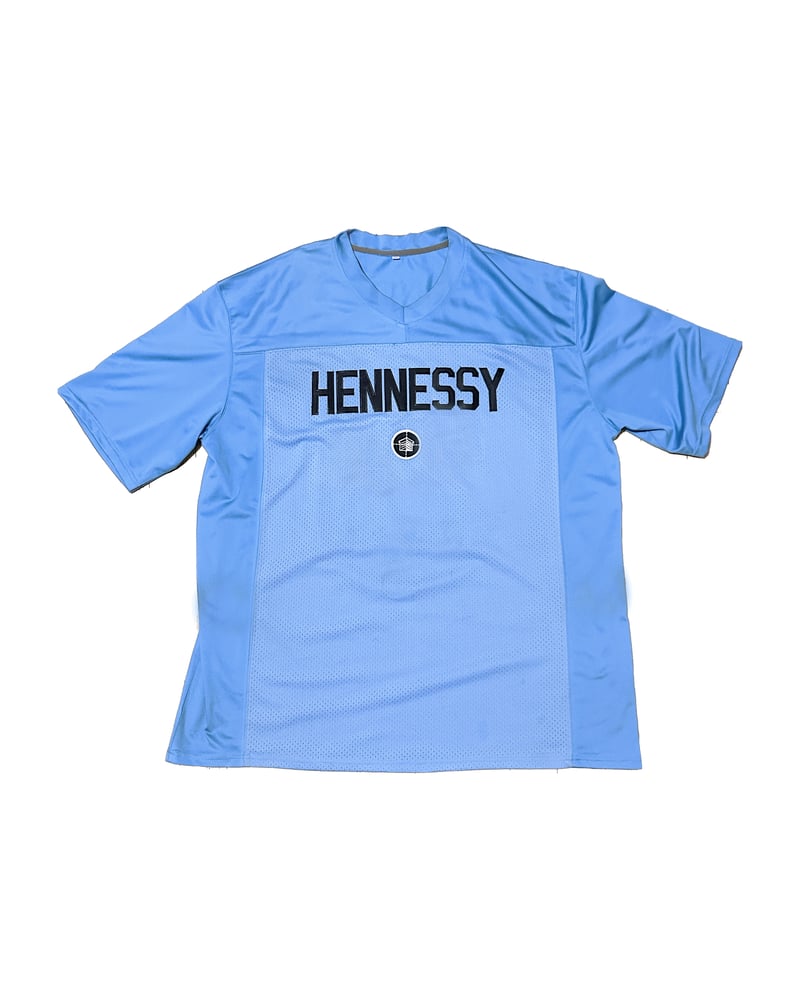 Image of BLUE HENNESSY GUN HILL 23 FOOTBALL JERSEY