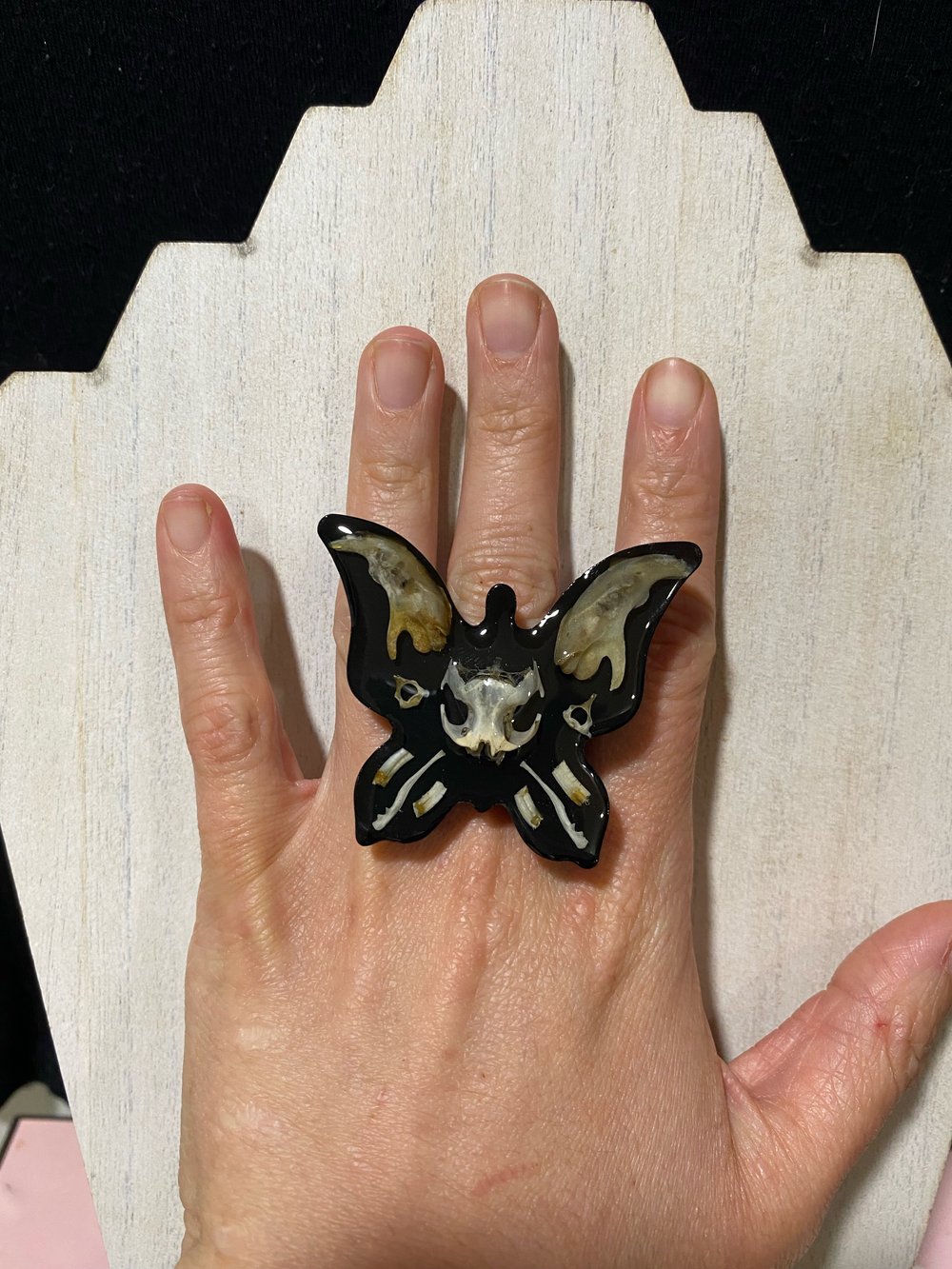 Skull and Bone Butterfly Ring